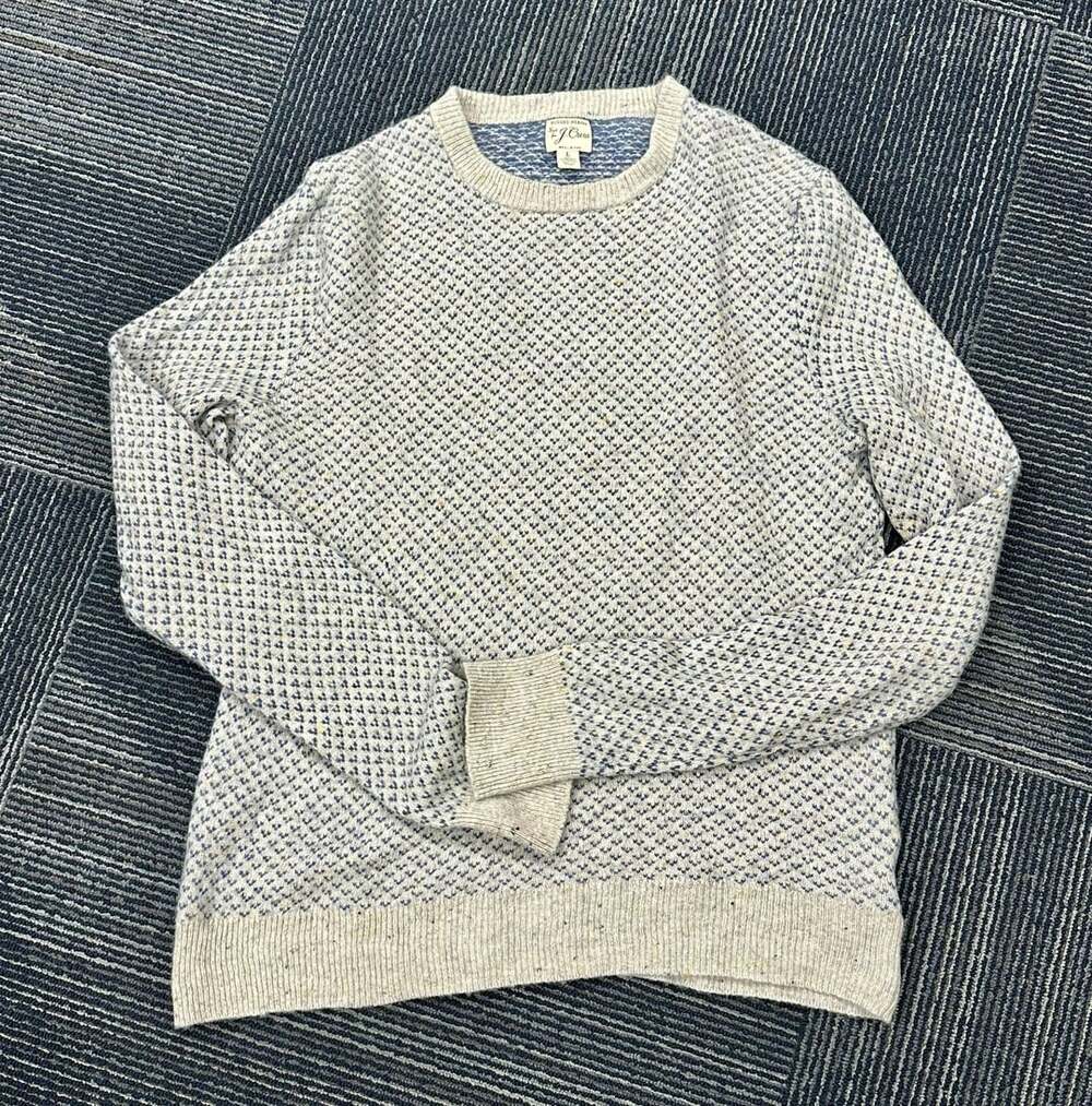 J.Crew Rugged Merino Wool Blend Crewneck Sweater Size L